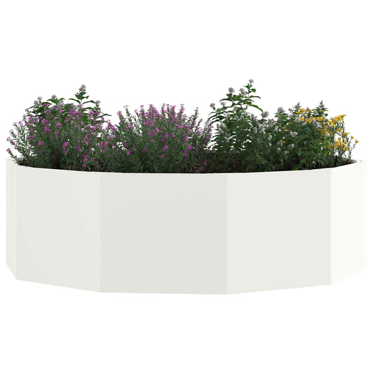 Vidaxx Pflanzgefäß weiß 120 x 120 x 35 cm Stahl