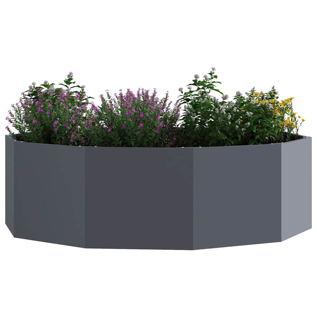 Vidaxx Pflanzgefäß Anthrazit 120 x 120 x 35 cm Stahl