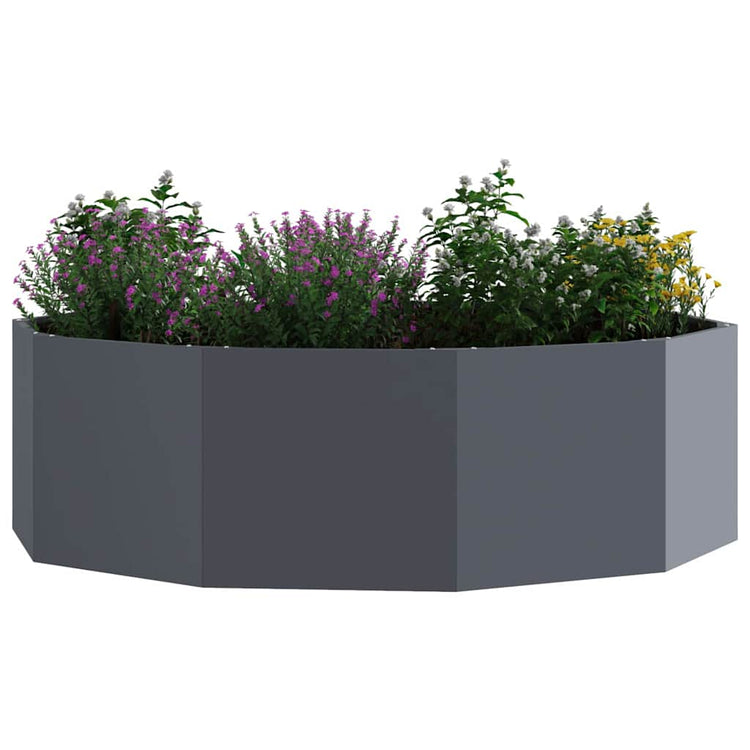 Vidaxx Pflanzgefäß Anthrazit 120 x 120 x 35 cm Stahl