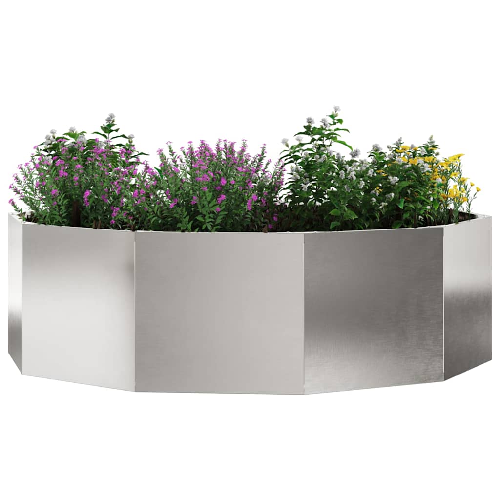 Vidaxx Pflanzgefäß Silber 120 x 120 x 35 cm Edelstahl