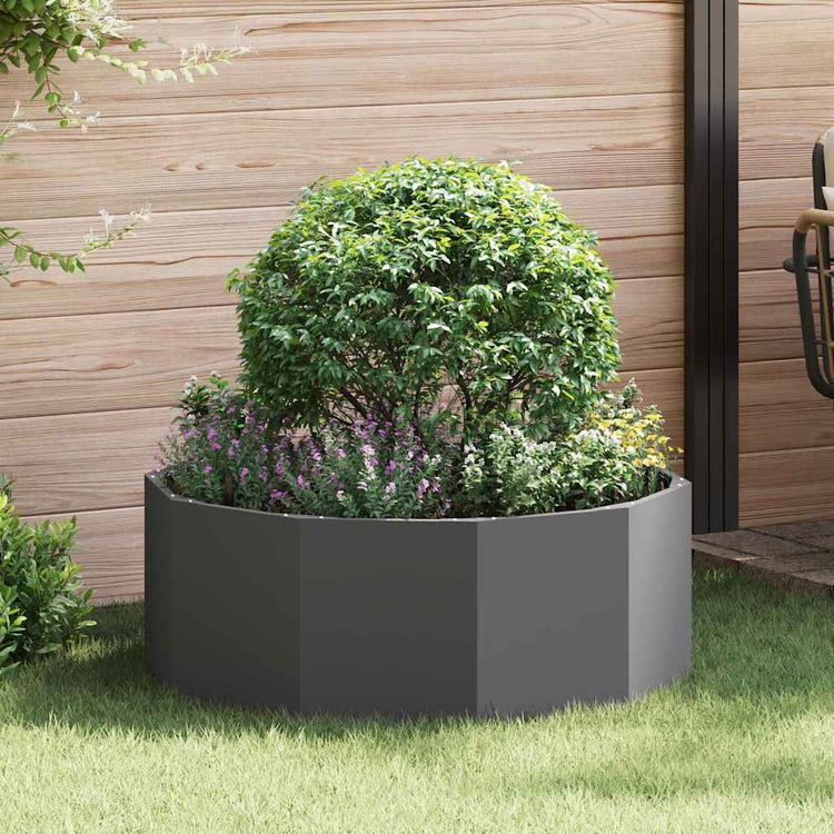 Vidaxx Pflanzgefäß schwarz 90 x 90 x 35 cm Stahl
