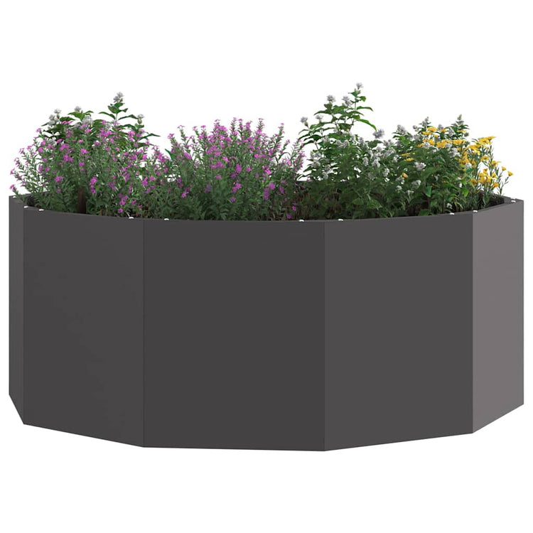 Vidaxx Pflanzgefäß schwarz 90 x 90 x 35 cm Stahl