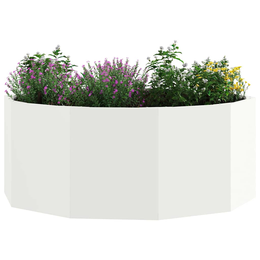 Vidaxx Pflanzgefäß weiß 90 x 90 x 35 cm Stahl