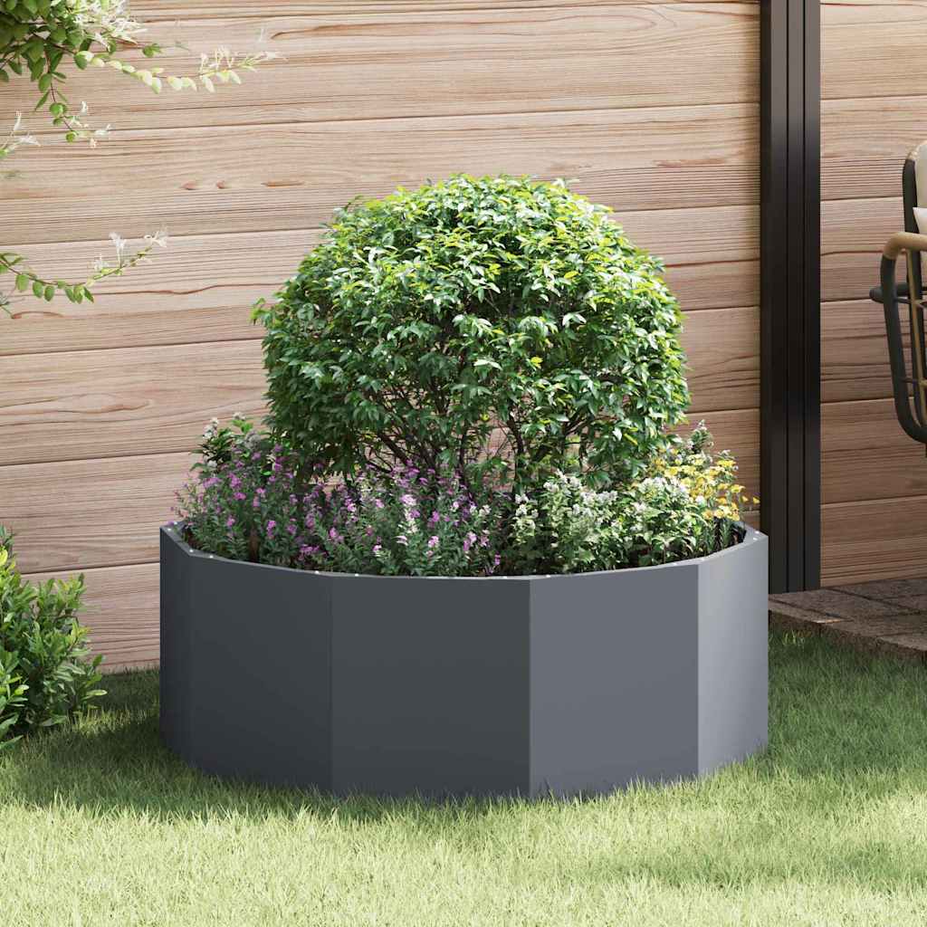 Vidaxx Pflanzgefäß Anthrazit 90 x 90 x 35 cm Stahl