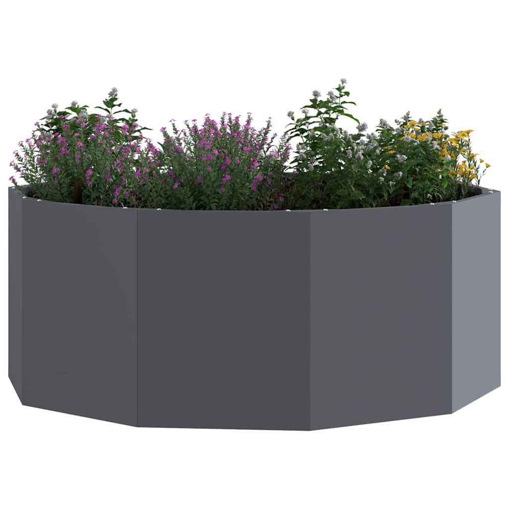 Vidaxx Pflanzgefäß Anthrazit 90 x 90 x 35 cm Stahl