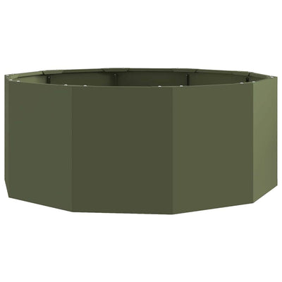 Vidaxx Pflanzgefäß olivgrün 90 x 90 x 35 cm Stahl