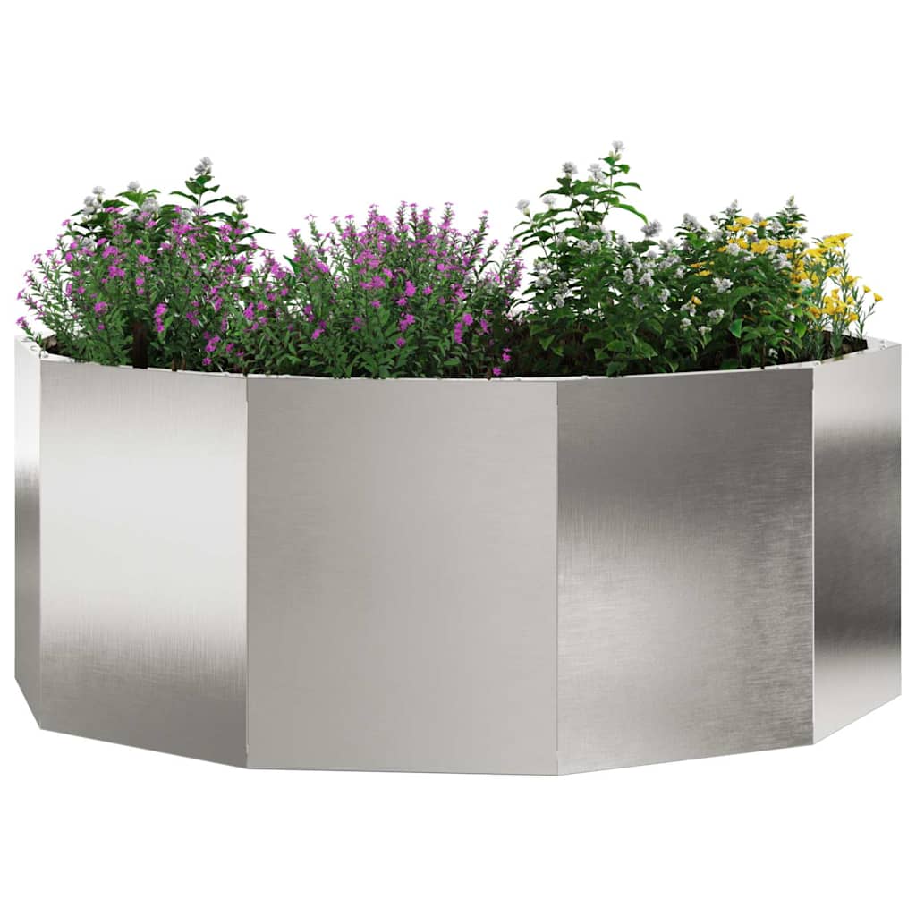 Vidaxx Pflanzgefäß Silber 90 x 90 x 35 cm Edelstahl