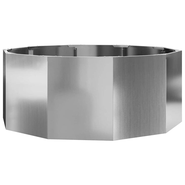 Vidaxx Pflanzgefäß Silber 90 x 90 x 35 cm verzinkter Stahl
