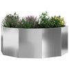 Vidaxx Pflanzgefäß Silber 90 x 90 x 35 cm verzinkter Stahl