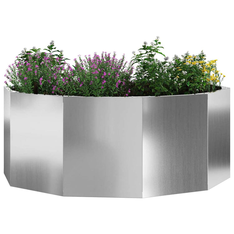 Vidaxx Pflanzgefäß Silber 90 x 90 x 35 cm verzinkter Stahl
