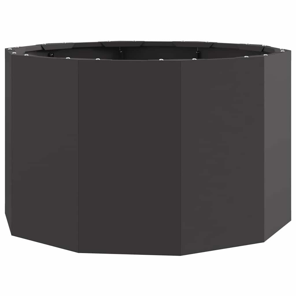 Vidaxx Pflanzgefäß schwarz 60 x 60 x 35 cm Stahl