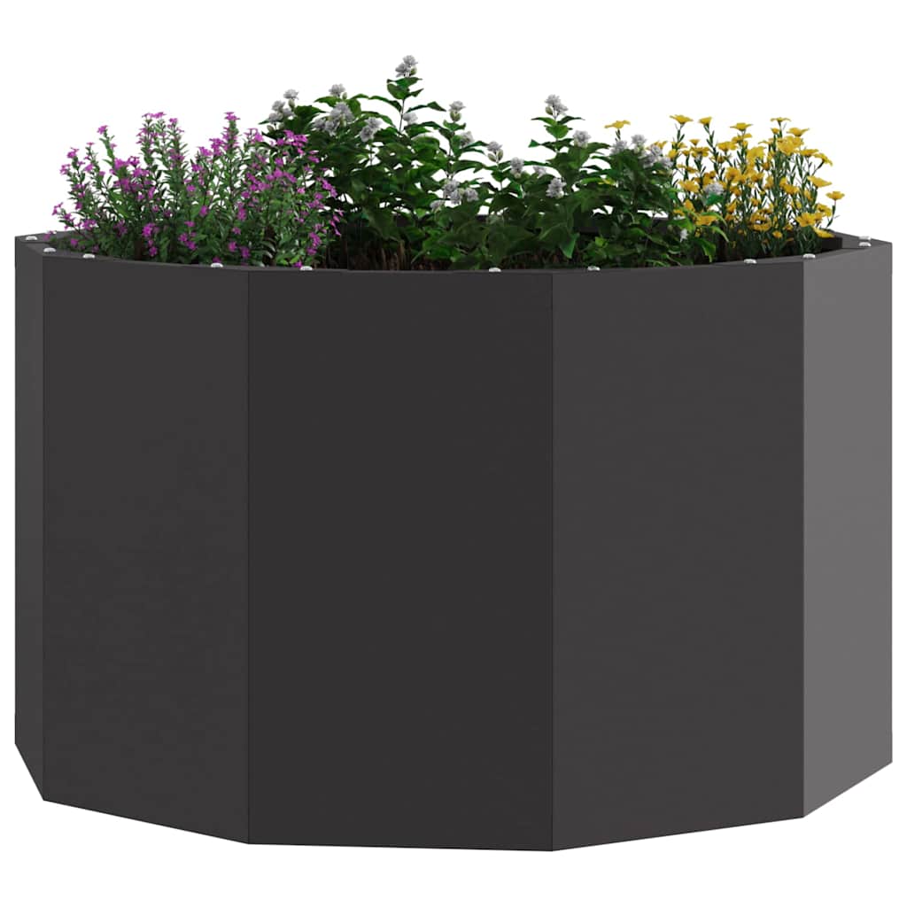 Vidaxx Pflanzgefäß schwarz 60 x 60 x 35 cm Stahl
