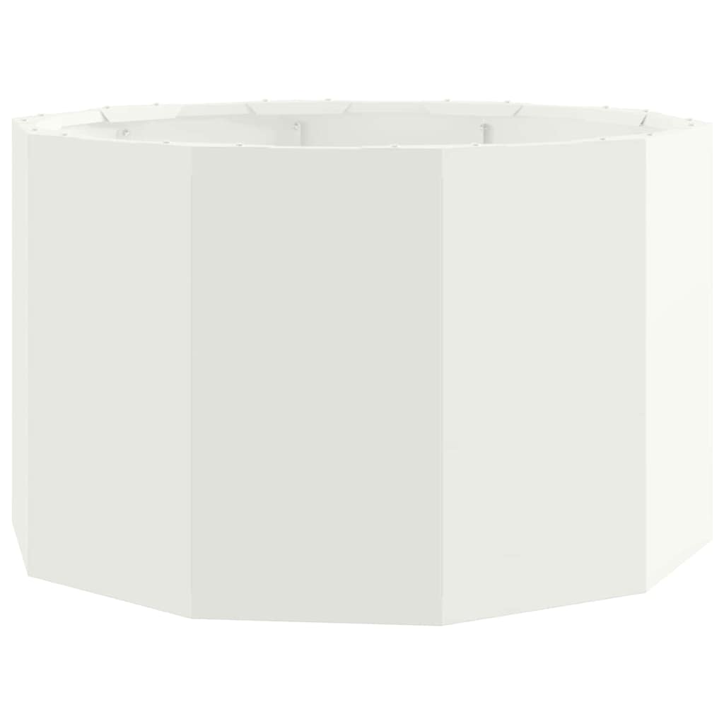 Vidaxx Pflanzgefäß weiß 60 x 60 x 35 cm Stahl