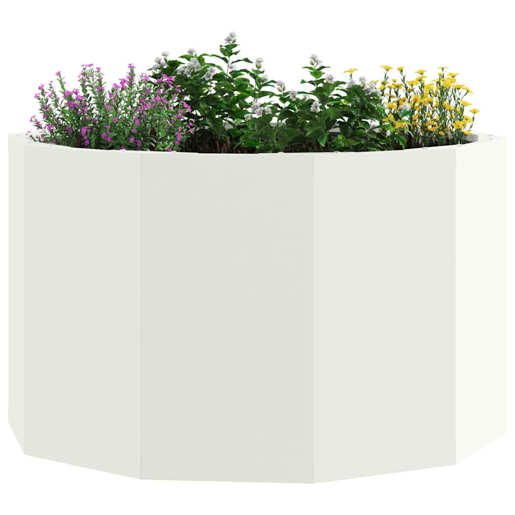 Vidaxx Pflanzgefäß weiß 60 x 60 x 35 cm Stahl