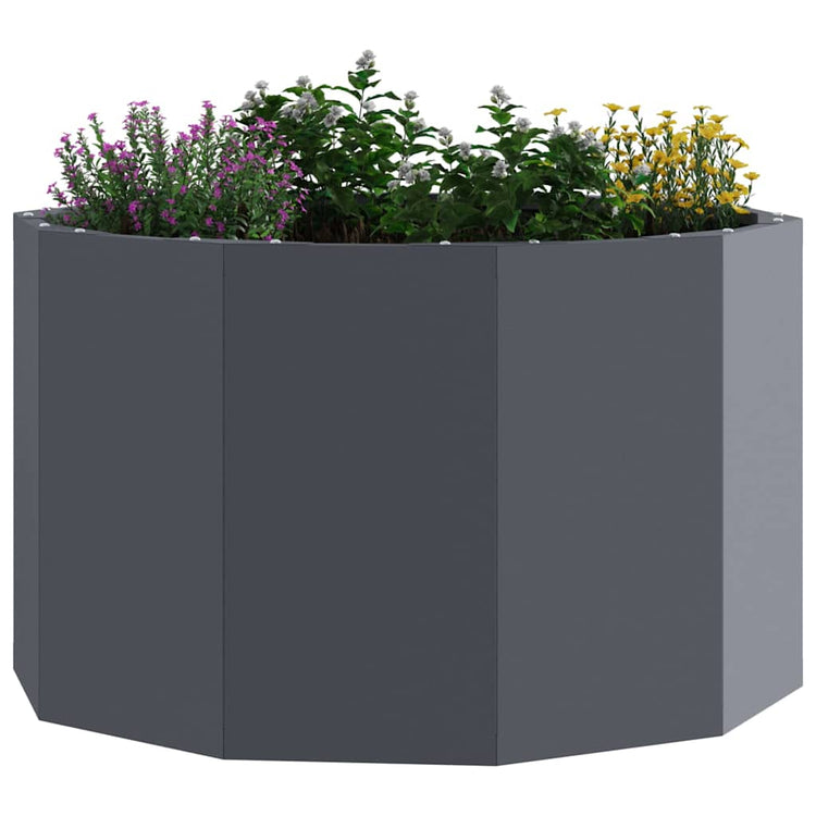 Vidaxx Pflanzgefäß Anthrazit 60 x 60 x 35 cm Stahl