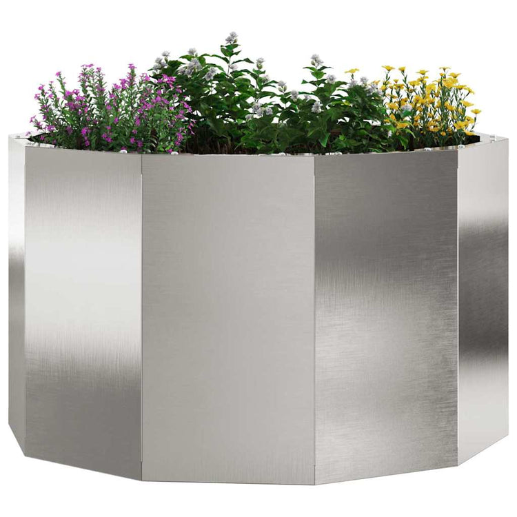 Vidaxx Pflanzgefäß Silber 60 x 60 x 35 cm Edelstahl