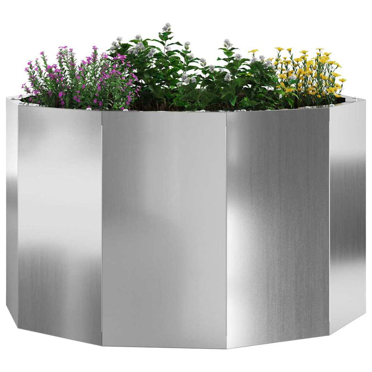 Vidaxx Pflanzgefäß Silber 60 x 60 x 35 cm verzinkter Stahl