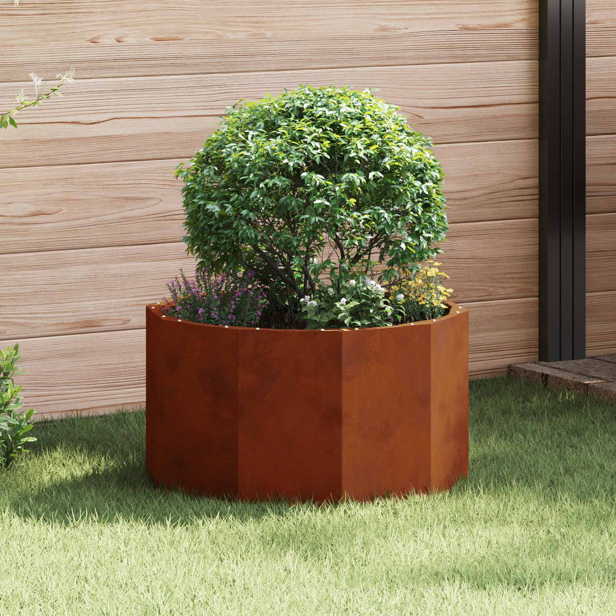 Vidaxl Pflanzgefäß rostig 60 x 60 x 35 cm Cortenstahl