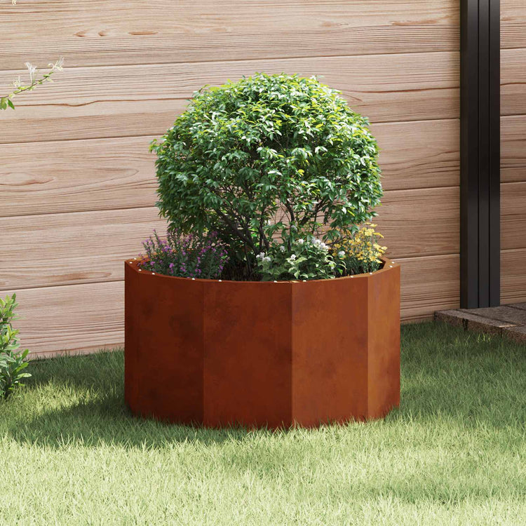 Vidaxl Pflanzgefäß rostig 60 x 60 x 35 cm Cortenstahl