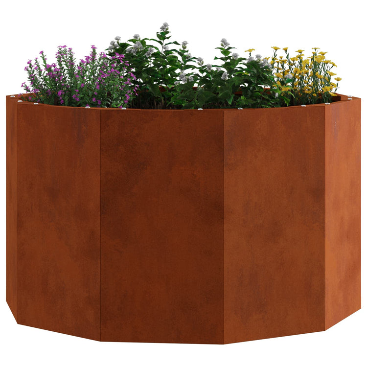 Vidaxl Pflanzgefäß rostig 60 x 60 x 35 cm Cortenstahl