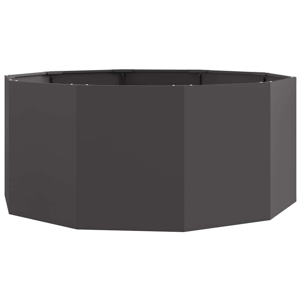 Vidaxx Pflanzgefäß schwarz 120 x 120 x 50 cm Stahl
