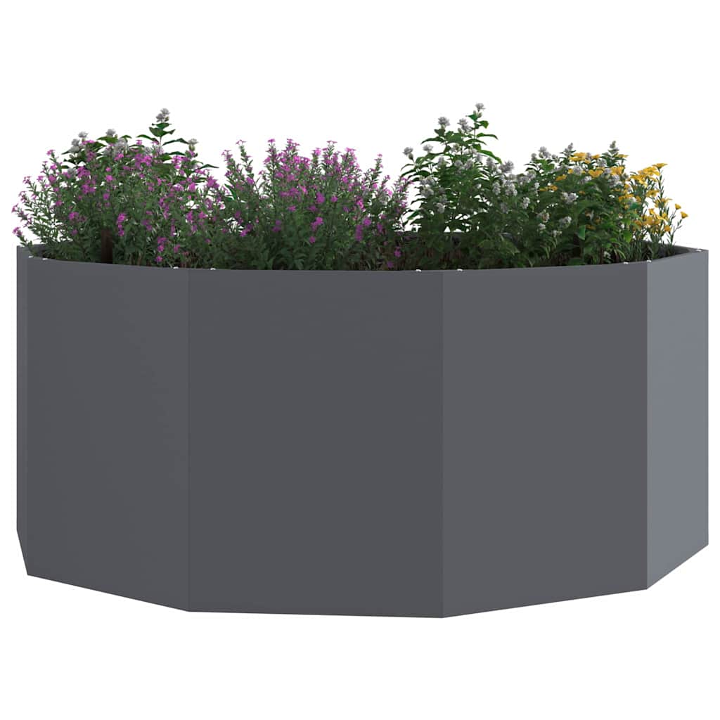 VidaXL Pflanzgefäß Anthrazit 120 x 120 x 50 cm Stahl
