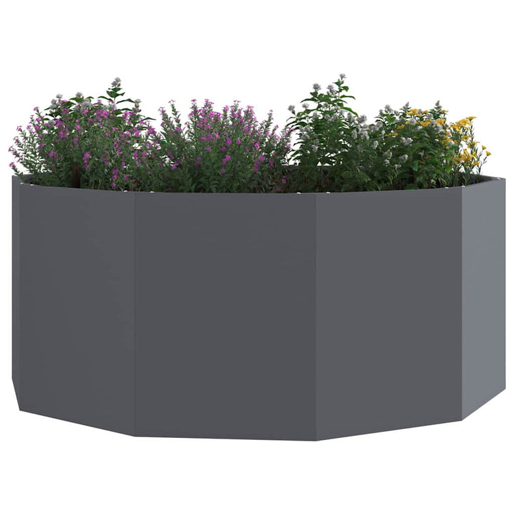 VidaXL Pflanzgefäß Anthrazit 120 x 120 x 50 cm Stahl
