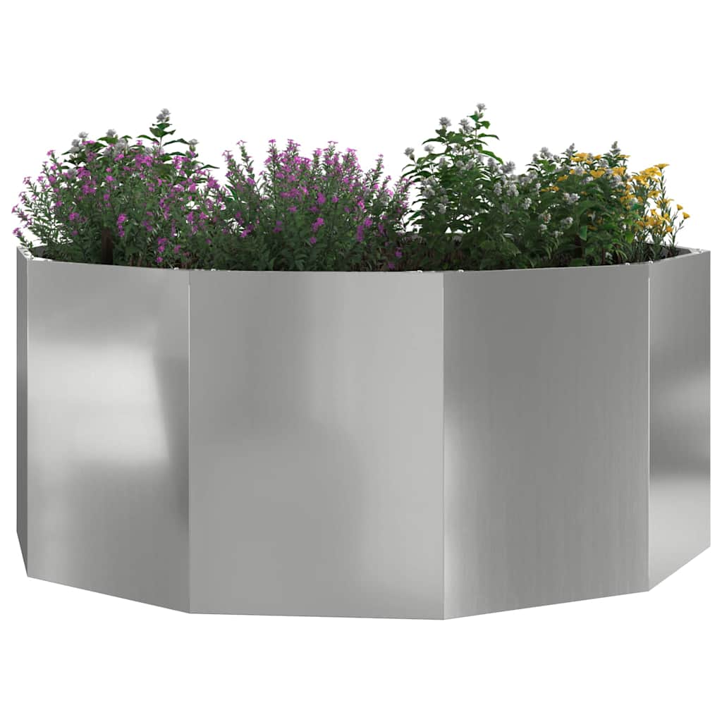 Vidaxx Pflanzgefäß Silber 120 x 120 x 50 cm verzinkter Stahl
