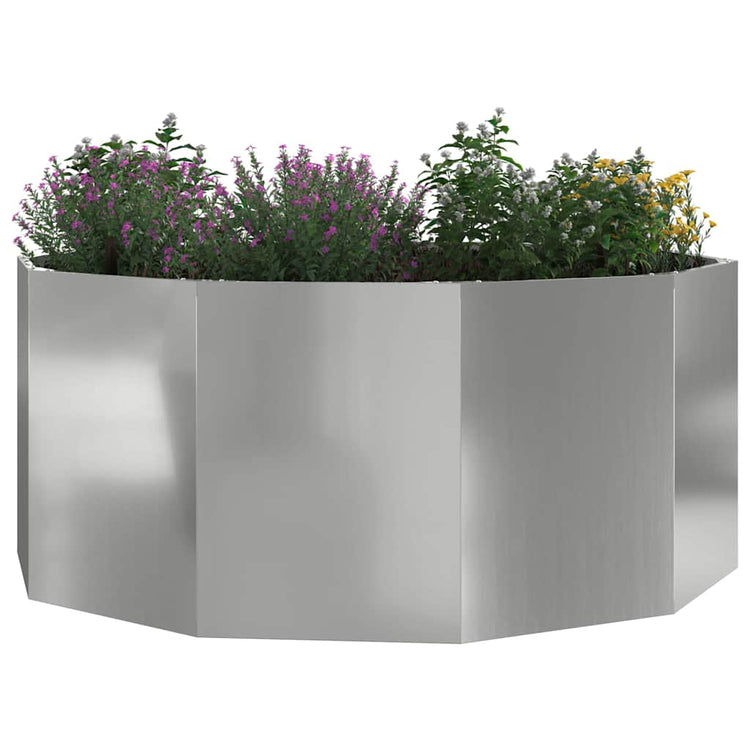 Vidaxx Pflanzgefäß Silber 120 x 120 x 50 cm verzinkter Stahl