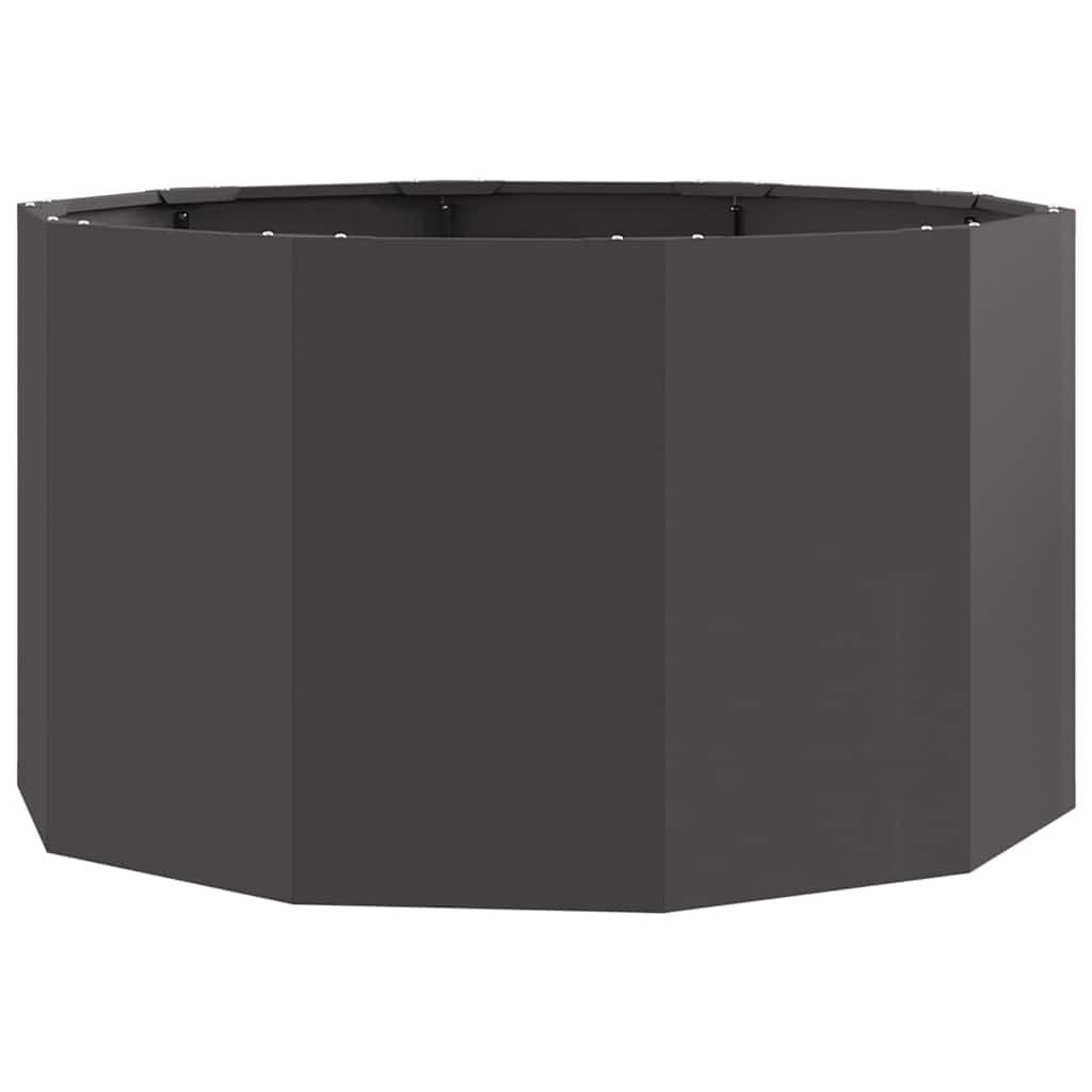 Vidaxx Pflanzgefäß schwarz 90 x 90 x 50 cm Stahl