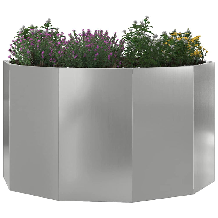 Vidaxx Pflanzgefäß Silber 90 x 90 x 50 cm verzinkter Stahl