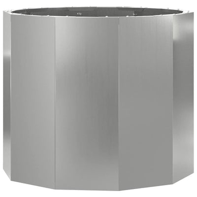 Vidaxx Pflanzgefäß Silber 60 x 60 x 50 cm verzinkter Stahl