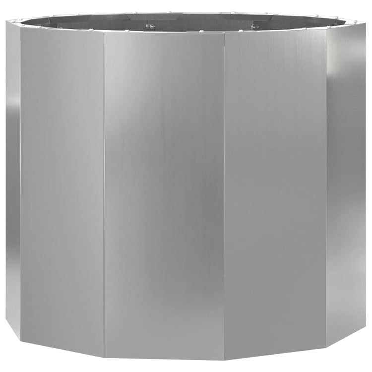Vidaxx Pflanzgefäß Silber 60 x 60 x 50 cm verzinkter Stahl