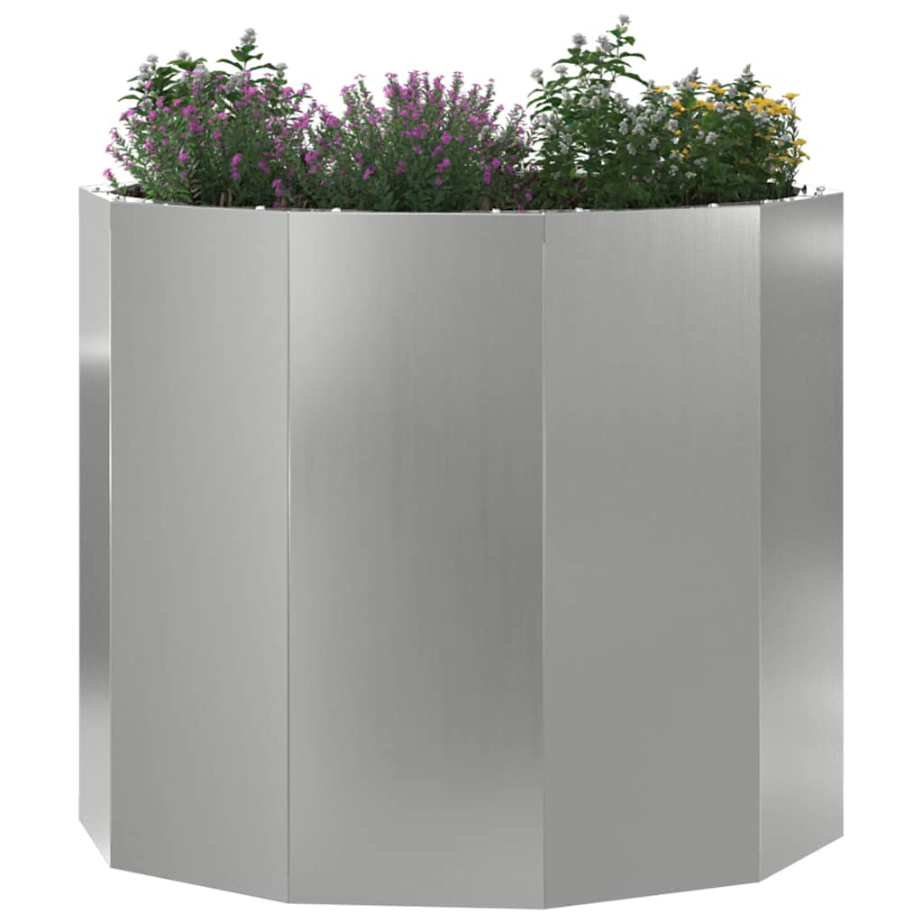 Vidaxx Pflanzgefäß Silber 60 x 60 x 50 cm verzinkter Stahl