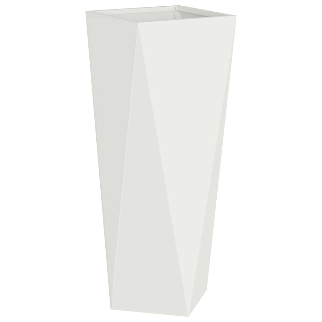 Vidaxx Pflanzgefäß weiß 30 x 30 x 75 cm Stahl