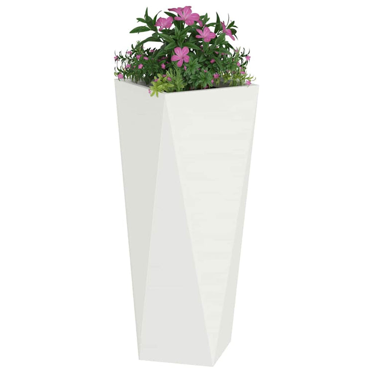 Vidaxx Pflanzgefäß 2 Stück weiß 30 x 30 x 75 cm Stahl