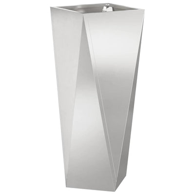 Vidaxx Pflanzgefäß Silber 30 x 30 x 75 cm Edelstahl