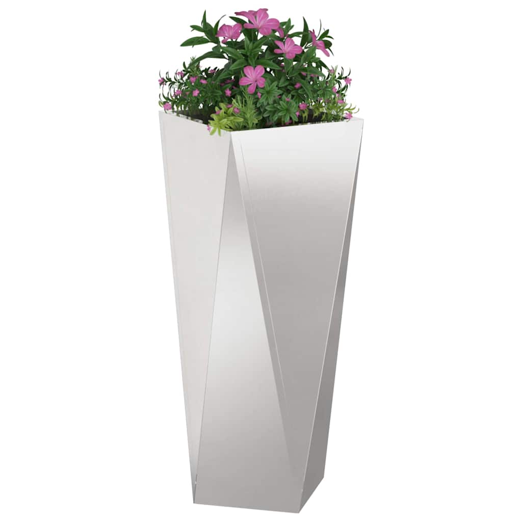Vidaxx Pflanzgefäß 2 Stk. Silber 30 x 30 x 75 cm Edelstahl