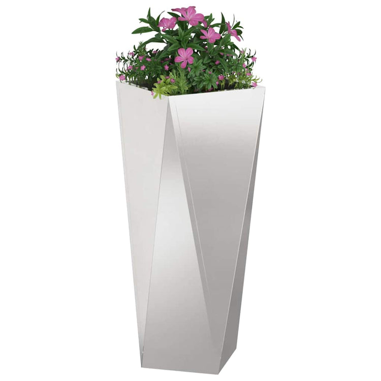 Vidaxx Pflanzgefäß 2 Stk. Silber 30 x 30 x 75 cm Edelstahl