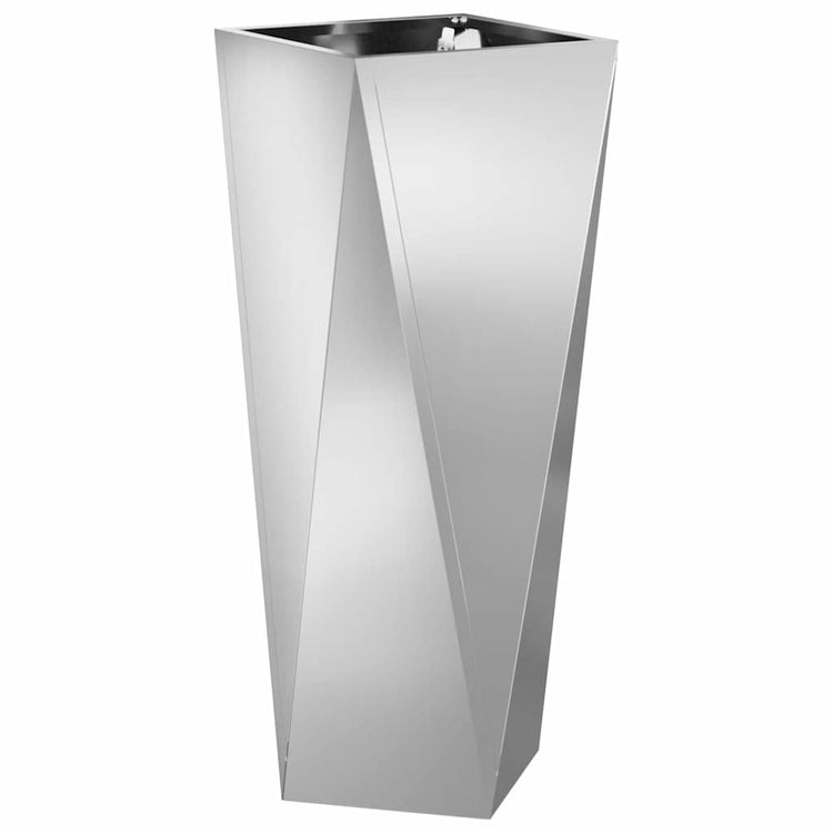 Vidaxx Pflanzgefäß Silber 30 x 30 x 75 cm verzinkter Stahl