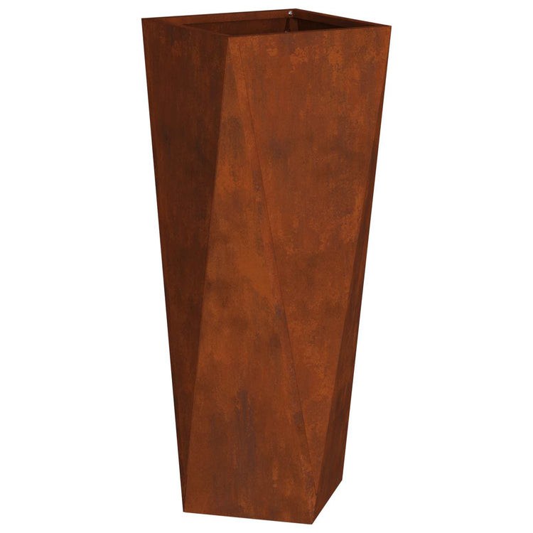 Vidaxl Pflanzgefäß rostig 30 x 30 x 75 cm Cortenstahl