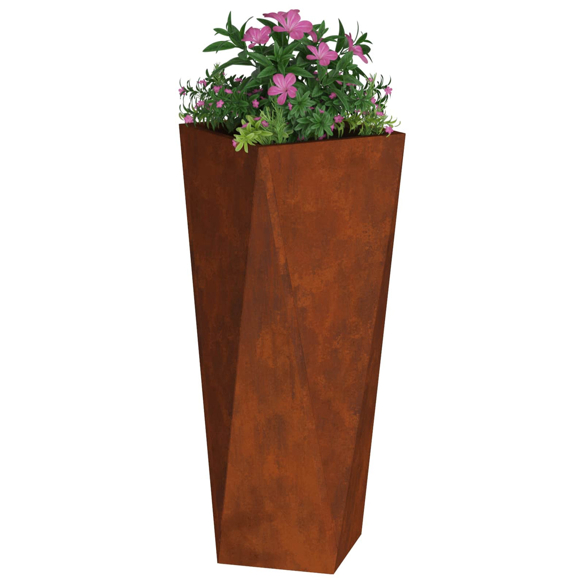 Vidaxl Pflanzgefäß rostig 30 x 30 x 75 cm Cortenstahl