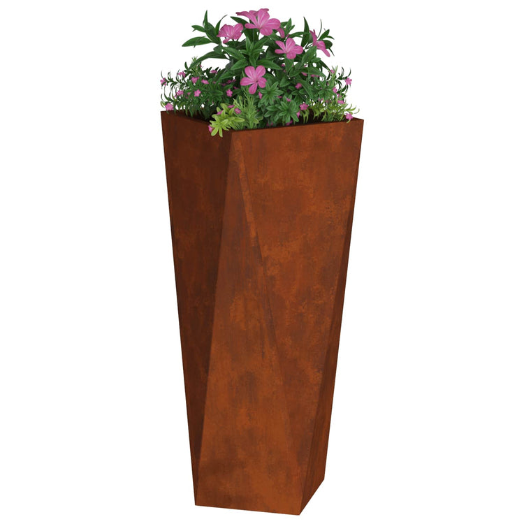 Vidaxl Pflanzgefäß rostig 30 x 30 x 75 cm Cortenstahl