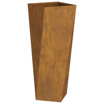 Vidaxl Pflanzgefäß 2 Stück rostig 30 x 30 x 75 cm Cortenstahl