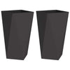 Vidaxx Pflanzgefäß 2 Stück schwarz 40 x 40 x 75 cm Stahl