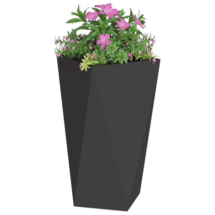 Vidaxx Pflanzgefäß 2 Stück schwarz 40 x 40 x 75 cm Stahl