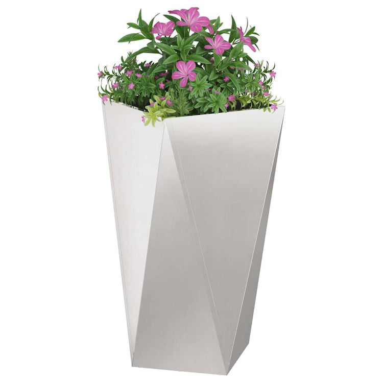 Vidaxx Pflanzgefäß Silber 40 x 40 x 75 cm Edelstahl