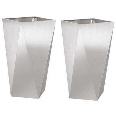 Vidaxx Pflanzgefäß 2 Stk. Silber 40 x 40 x 75 cm Edelstahl