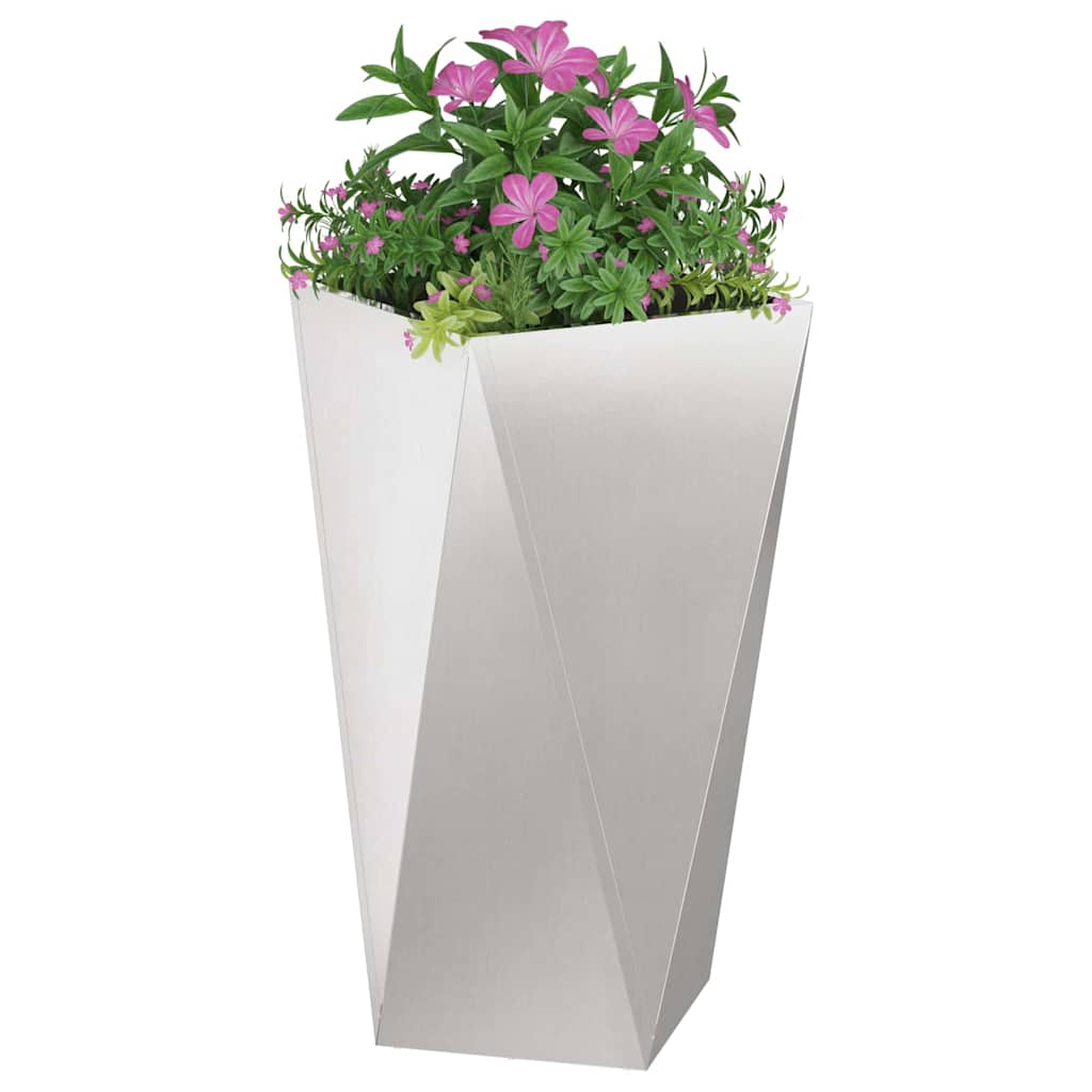 Vidaxx Pflanzgefäß 2 Stk. Silber 40 x 40 x 75 cm Edelstahl