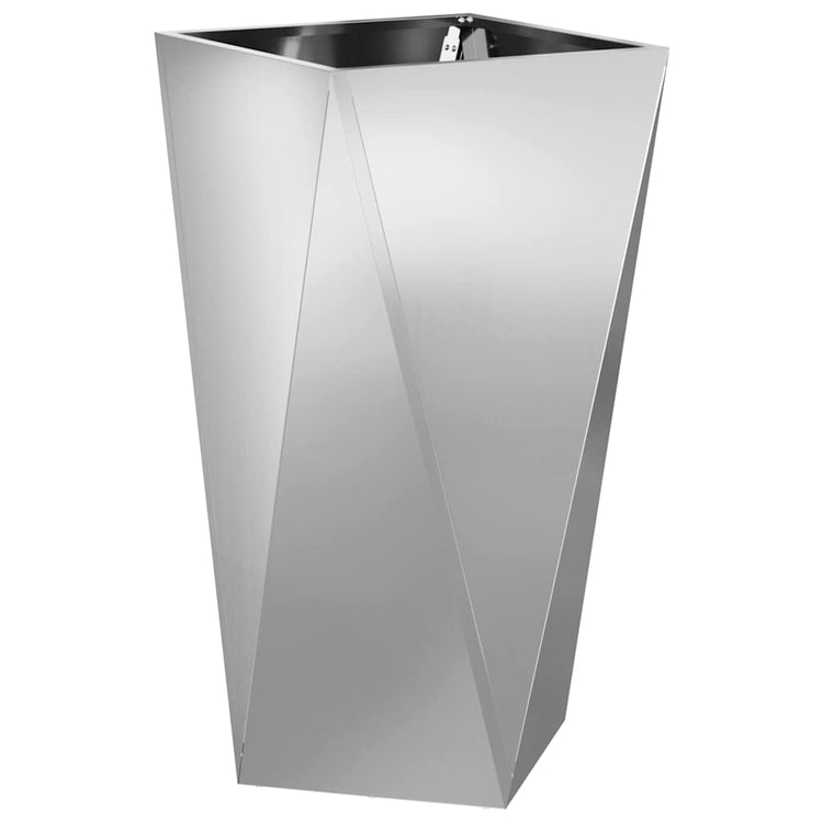 Vidaxx Pflanzgefäß Silber 40 x 40 x 75 cm verzinkter Stahl